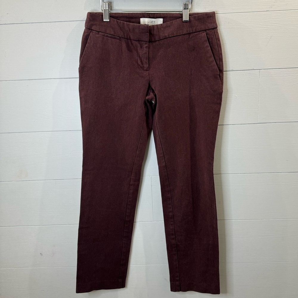 Loft | The Zoe Pant Trousers Dark Burgundy Size 2